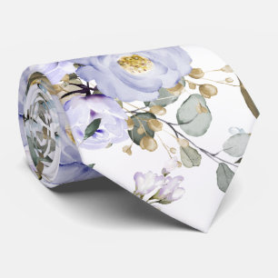 Wasserfarbige Lila Peonies Rose Neck Tie Krawatte