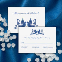 Wasserfarbige Otomi-Vögel - Marine