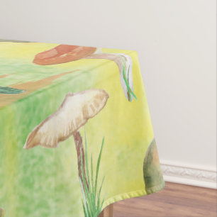 Wasserfarbige Pilzverglasung Tischdecke