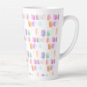 Wasserfarbiger Regenbogenpinsel Handgemalte Strich Milchtasse