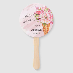 Wasserfarbiges Eiscreme-Brautparty Fächer