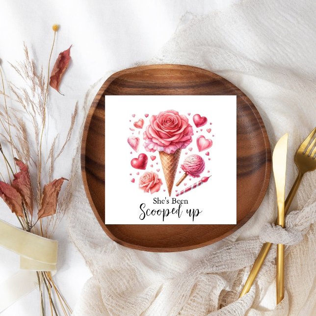 Wasserfarbiges Eiscreme-Brautparty Serviette (Von Creator hochgeladen)