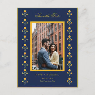 Wasserfarbiges Foto Save the Date Ankündigungspostkarte