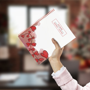 Wasserfarbiges Herz-Notebook Notizbuch