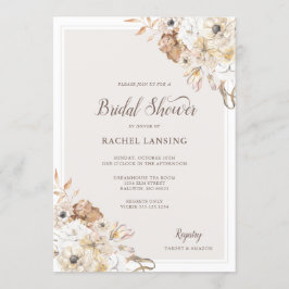 Wasserfarbiges neutrales Brautparty Einladung