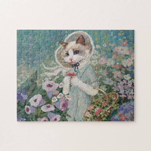 Wasserfarbkatze Puzzle (Horizontal)