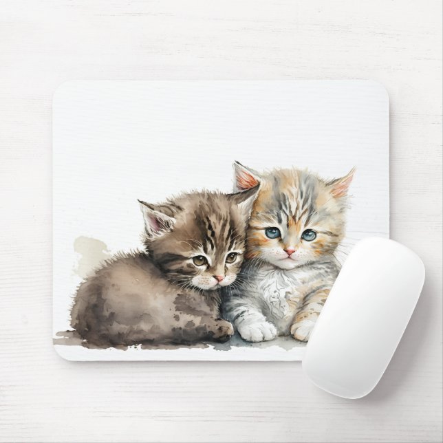 Wasserfarbkitten Mousepad (Mit Mouse)