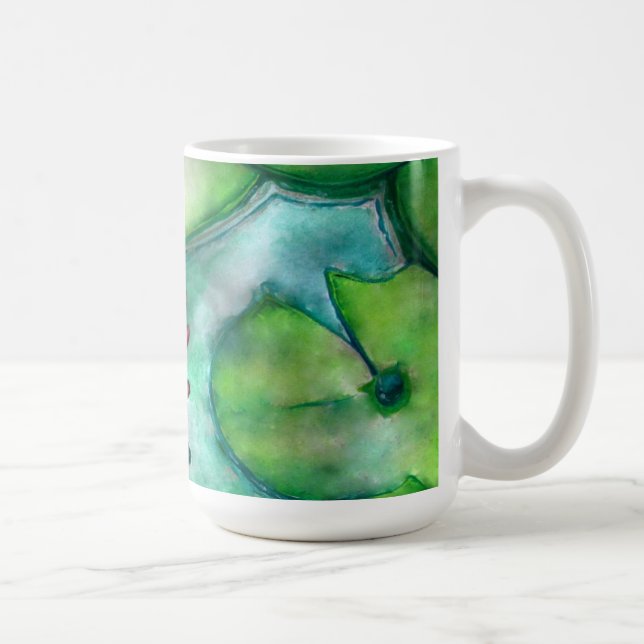 Wasserfarbkunst auf einer Tasse (Rechts)