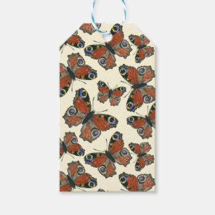 Wasserfarbmuster der Schmetterlinge Geschenkanhänger