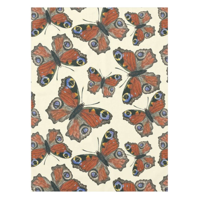 Wasserfarbmuster der Schmetterlinge Tischdecke (Vorderseite)