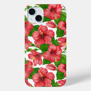 Wasserfarbmuster des roten Hibiskus Case-Mate iPhone Hülle