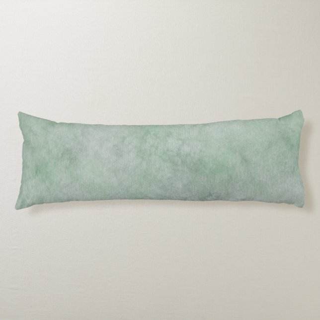 Wasserfarbmuster Dusty Heather Green Seitenschläferkissen (Vorderseite)