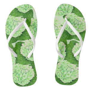 Wasserfarbmuster für Hydrangea Flip Flops