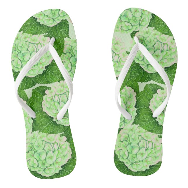 Wasserfarbmuster für Hydrangea Flip Flops (Fußbett)