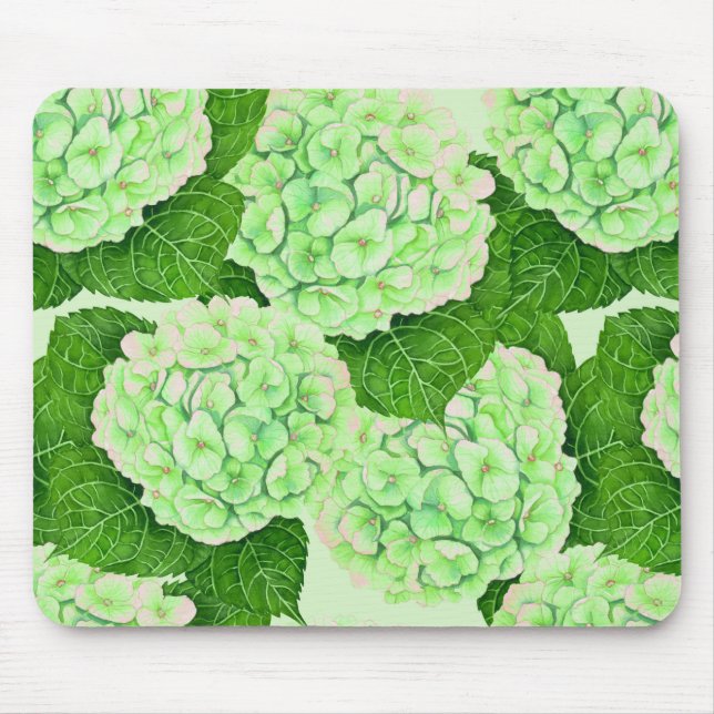 Wasserfarbmuster für Hydrangea Mousepad (Vorne)