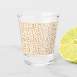 Wasserfarbmuster für Maschell und Seepferd Schnapsglas