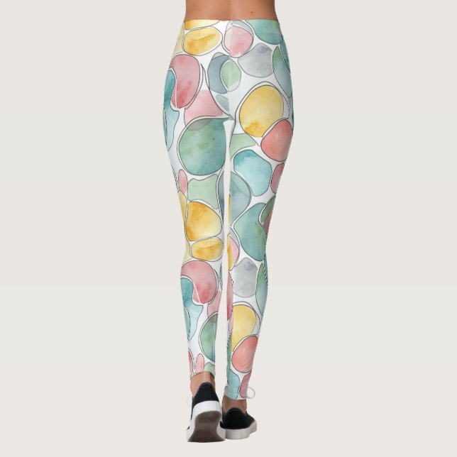 Wasserfarbmuster Leggings (Rückseite)