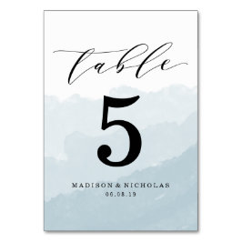 Wasserfarbnebel | PERSONALISIERTE TISCHNUMMER