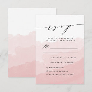 Wasserfarbnebel RSVP-Hochzeitkarte Einladung