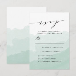 Wasserfarbnebel | RSVP-Hochzeitkarte Einladung
