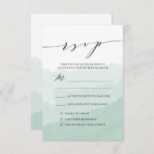 Wasserfarbnebel RSVP-Hochzeitkarte Einladung