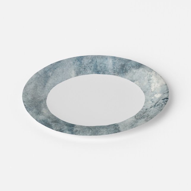 Wasserfarbpapier Pappteller (Schrägansicht)