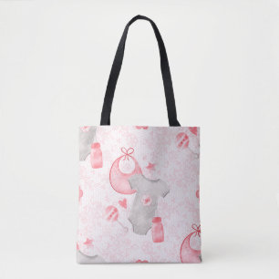 WASSERFARBPINK & GRAY BABY MÄDCHEN BIBS