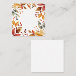 Wasserfarbrahmen im Herbst Mitteilungskarte