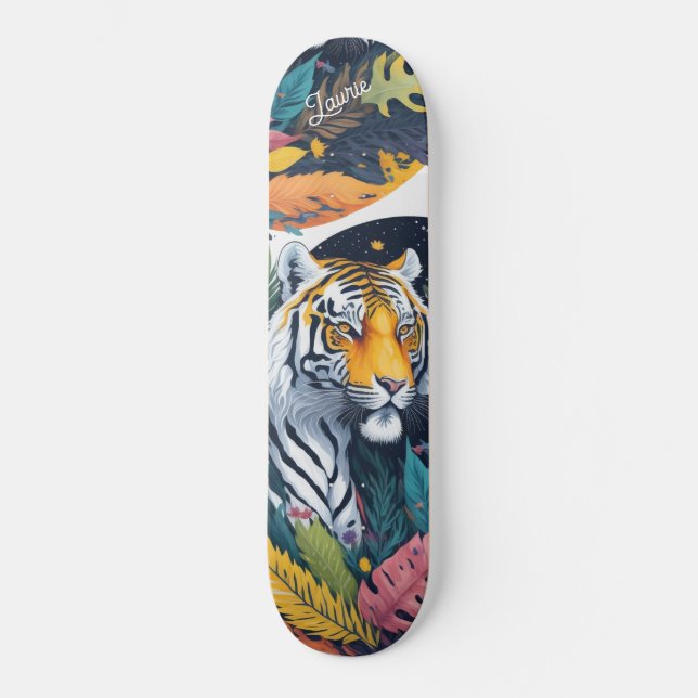 Wasserfarbskateboard für Tiger Skateboard (Vorderseite)