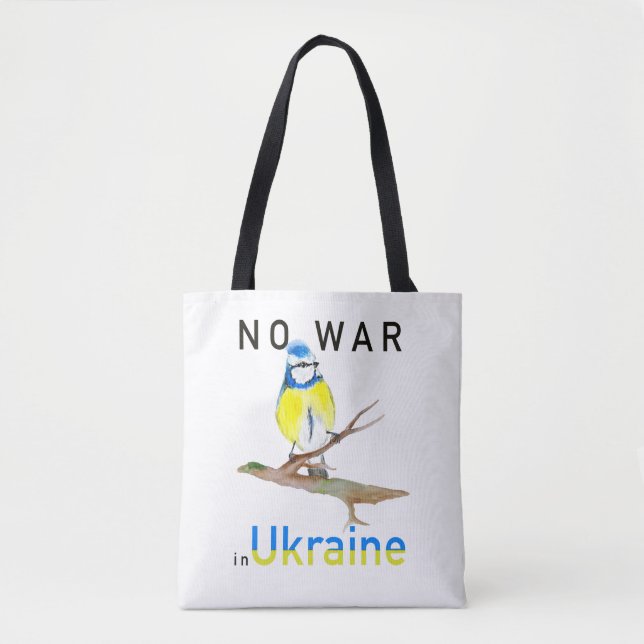 Wasserfarbvogel Kein Krieg in der Ukraine (Vorderseite)