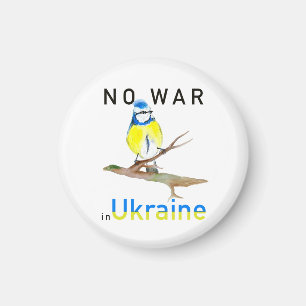 Wasserfarbvogel Kein Krieg in der Ukraine Tote Beu Magnet