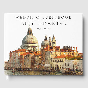 Wasserfeste Hochzeit in Venedig Aquarell Gästebuch