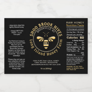 Wasserfeste Honigbiene Hex Jar Nährstoffe Fakten