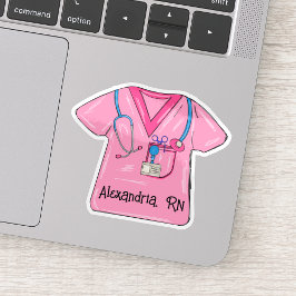 Wasserfeste Krankenschwester-Monogramm-Pflegerin i Aufkleber