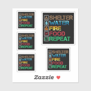 Wasserfeuerfutter für Unterkünfte - Überleben Blei Aufkleber