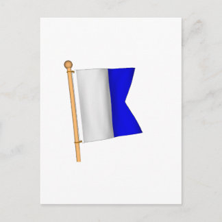 Wasserflagge "A" Postkarte