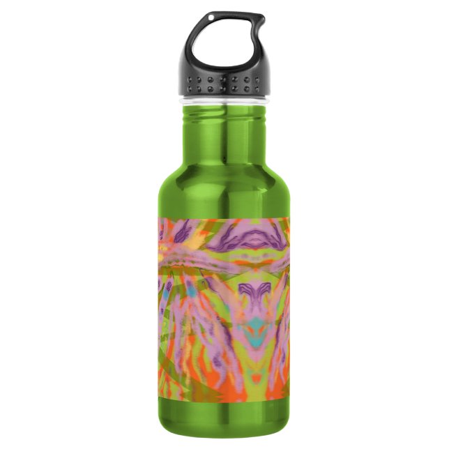 Wasserflasche, abstraktes farbiges Design Edelstahlflasche (Vorderseite)