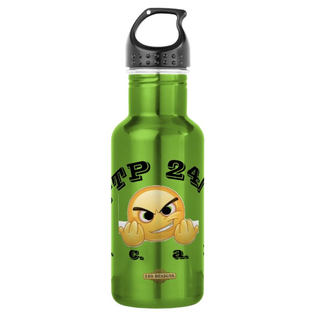 Wasserflasche aus Edelstahl "FTP 24/7" (Vorderseite)