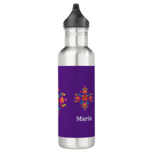 Wasserflasche aus mexikanischer Blume Edelstahlflasche