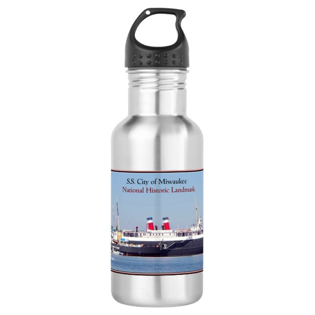 Wasserflasche der SS Stadt Milwaukee & Acacia NHL (Vorderseite)