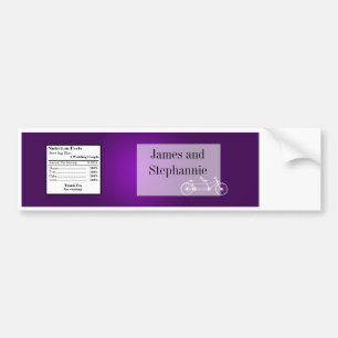 Wasserflasche Etikett Whimsical Lila Doppelrad Autoaufkleber