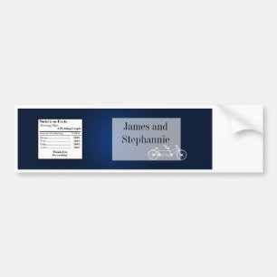 Wasserflasche Etikett Whimsical Navy Blue Doppelra Autoaufkleber