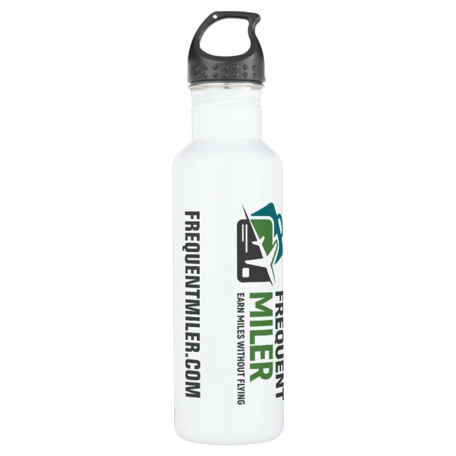 Wasserflasche FREQUENTMILER.COM Edelstahlflasche (Vorderseite)