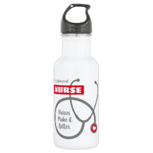 Wasserflasche für Krankenpflege mit Namen