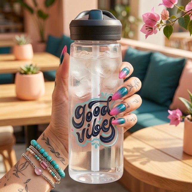 Wasserflasche Good Vibes Trinkflasche (Von Creator hochgeladen)