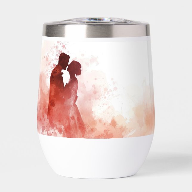 Wasserflasche - Hochzeitstag (Vorderseite)