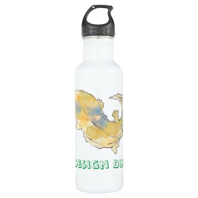 Wasserflasche - Japanischer Riese Salamander - Edelstahlflasche (Vorderseite)