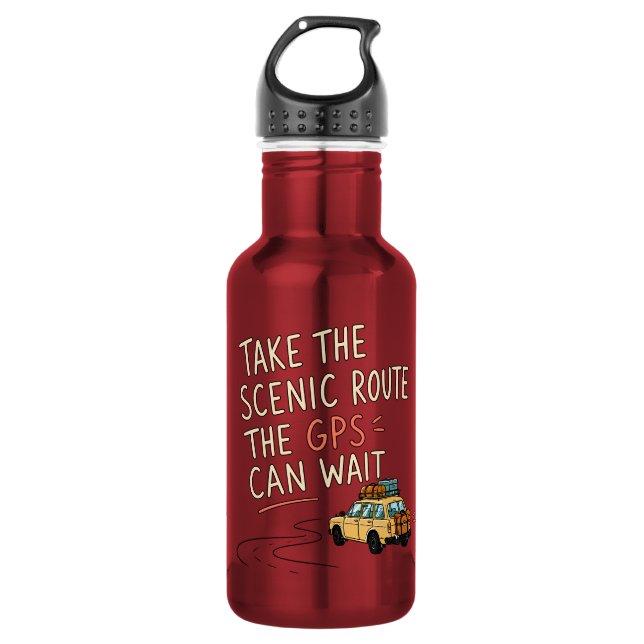Wasserflasche 'Mache die landschaftlich schöne Rou (Vorderseite)