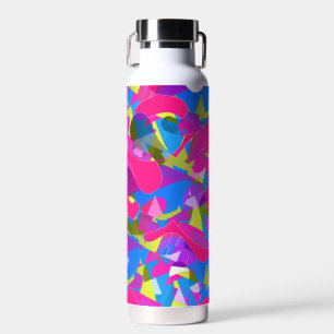 Wasserflasche mit abstrakter Grafik. Trinkflasche