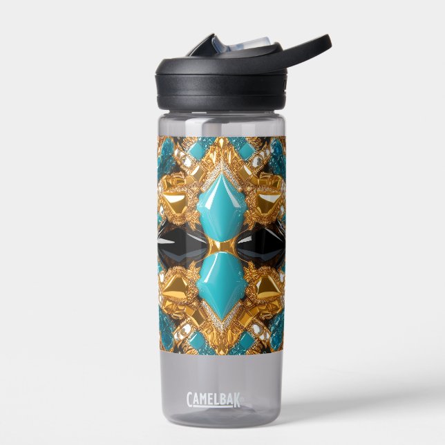 Wasserflasche mit Bahamas-Farbdesign Trinkflasche (Links)